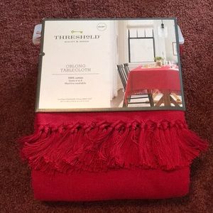 New Threshold Red Oblong Table cloth